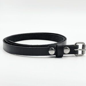 1-Row Black Leather Belt by Nemesis Leather - New Deadstock